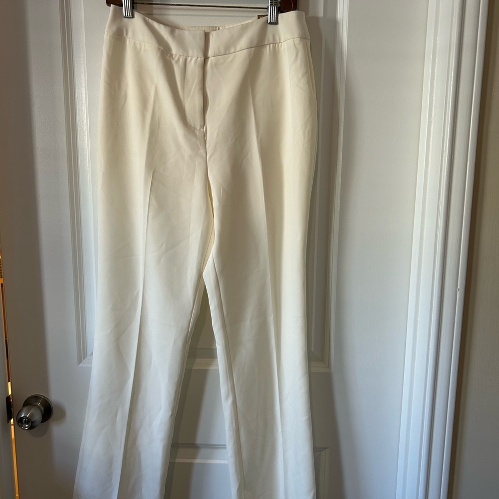 Elegant Cream Boot Cut Pants